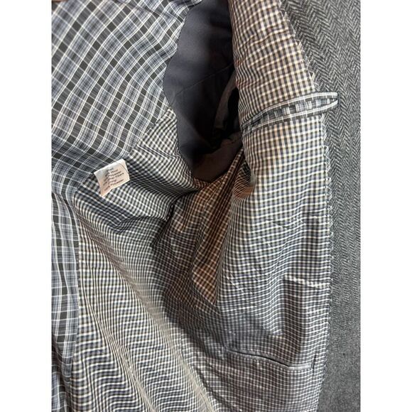 JOSEPH ABBOUD gray herringbone wool blend mens suit jacket blazer 2XLT NWT - Picture 12 of 14